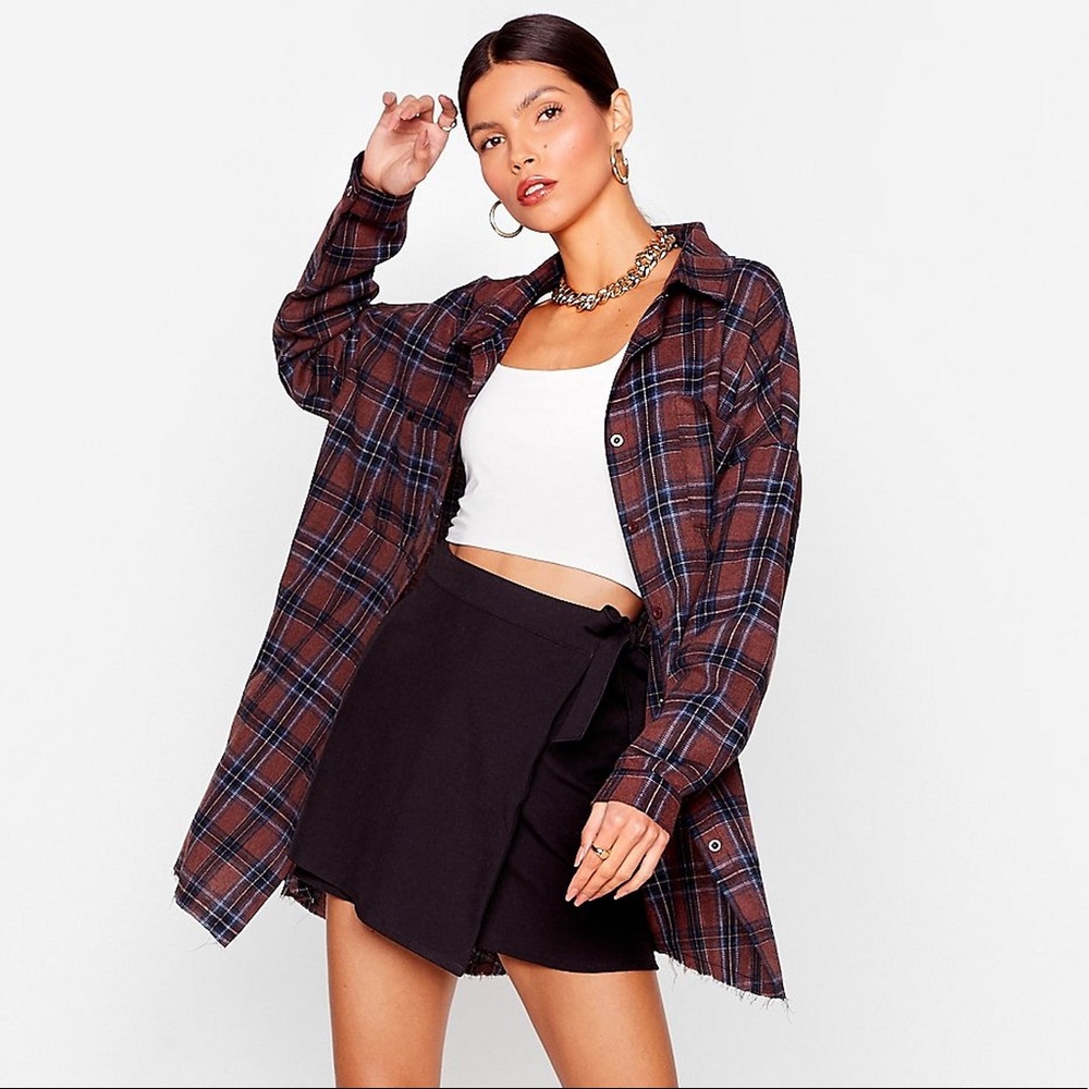 Nasty Gal oversized flannel